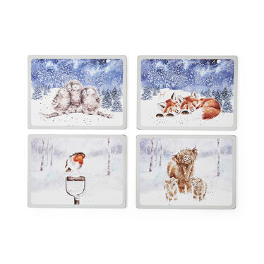 Wrendale Designs Wrendale Placemats - Winter Skies Set of 4 (L)
